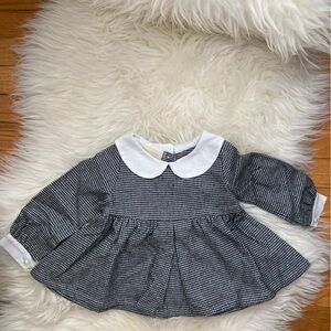 Houndstooth Pearl Button dress- Black & White